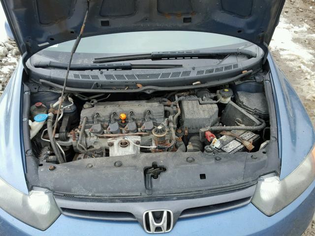 2HGFG12898H510306 - 2008 HONDA CIVIC EX BLUE photo 7