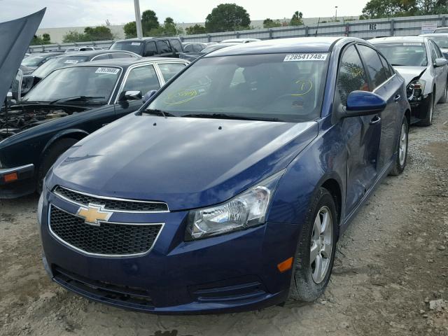 1G1PF5SC3C7407560 - 2012 CHEVROLET CRUZE LT BLUE photo 2