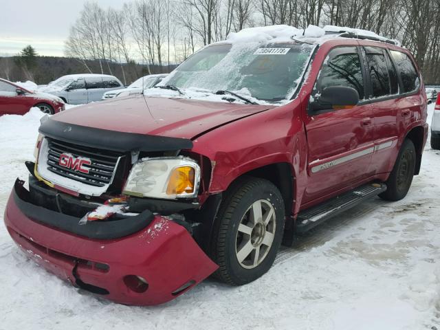 1GKDT13S742221038 - 2004 GMC ENVOY RED photo 2