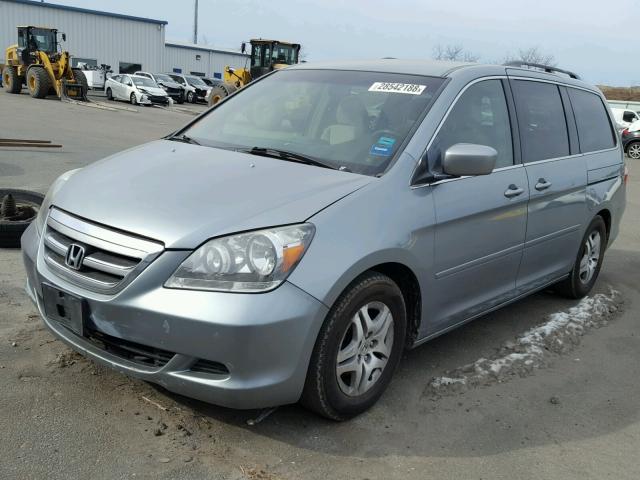 5FNRL38485B112044 - 2005 HONDA ODYSSEY EX BLUE photo 2