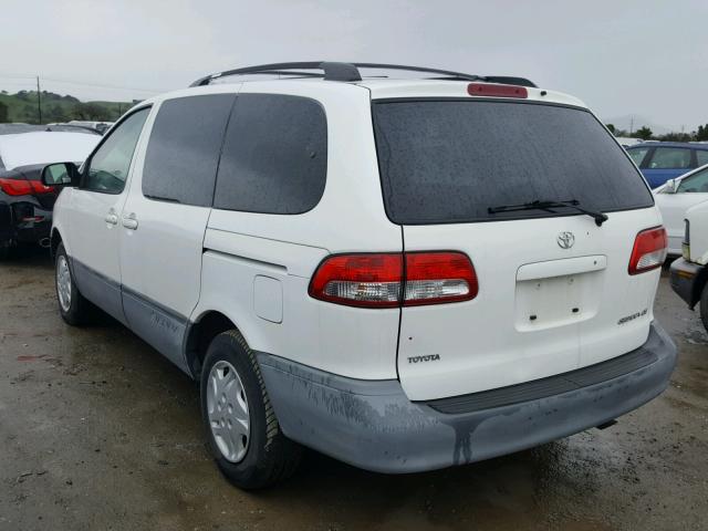 4T3ZF19C03U522989 - 2003 TOYOTA SIENNA CE WHITE photo 3