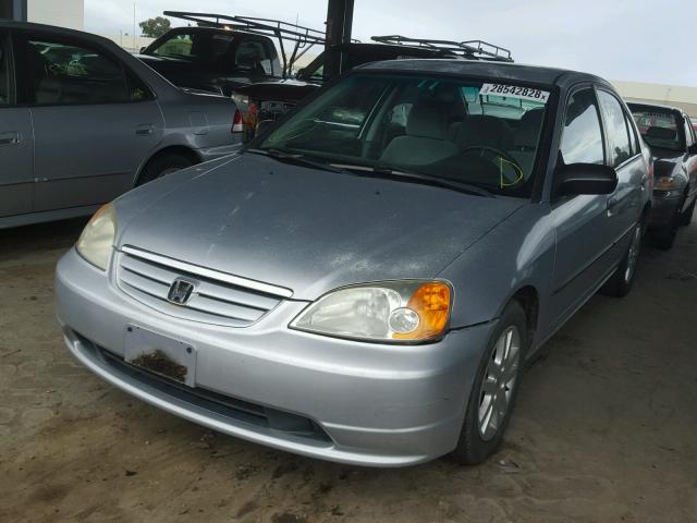 2HGES15291H555611 - 2001 HONDA CIVIC DX SILVER photo 2