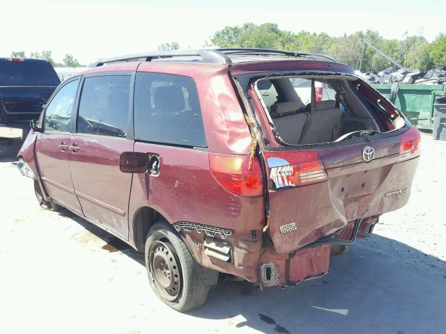 5TDZA23C84S098297 - 2004 TOYOTA SIENNA CE MAROON photo 3