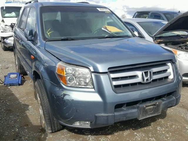 2HKYF184X6H564541 - 2006 HONDA PILOT EX BLUE photo 1