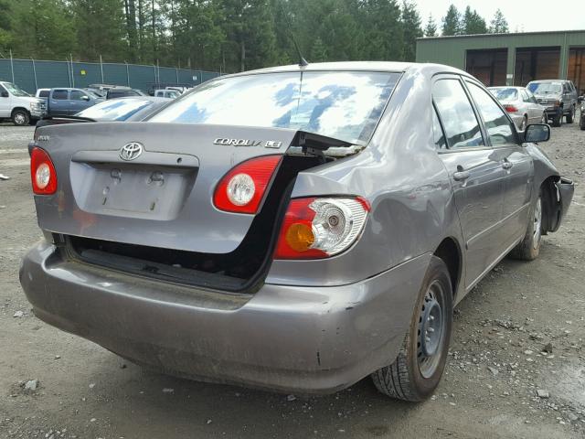 1NXBR38E94Z250038 - 2004 TOYOTA COROLLA CE GRAY photo 4