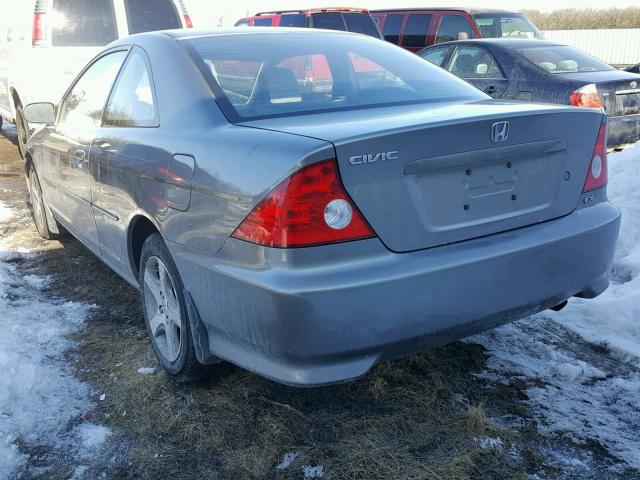 1HGEM22074L007679 - 2004 HONDA CIVIC EX GRAY photo 3