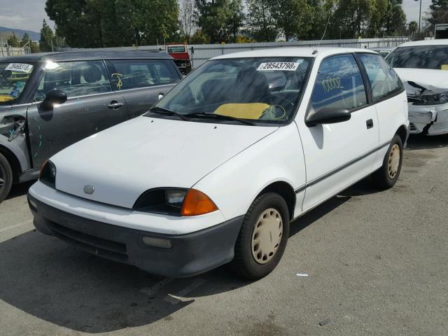 2C1MR2466R6738579 - 1994 GEO METRO WHITE photo 2