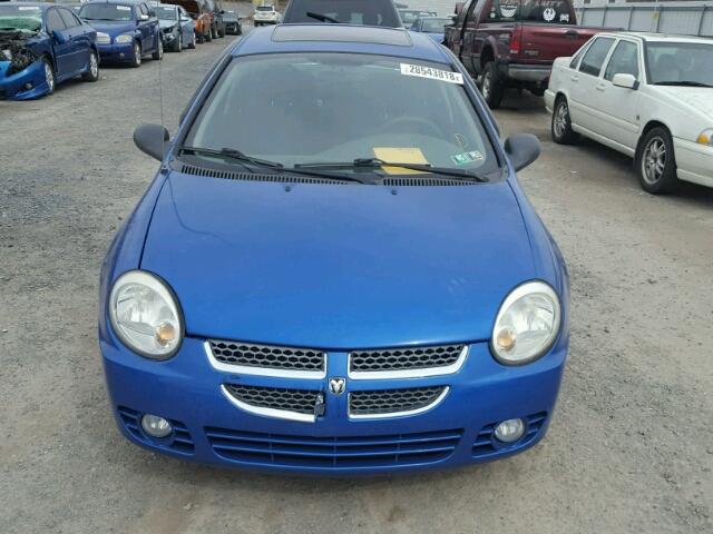 1B3ES56C85D228151 - 2005 DODGE NEON SXT BLUE photo 9