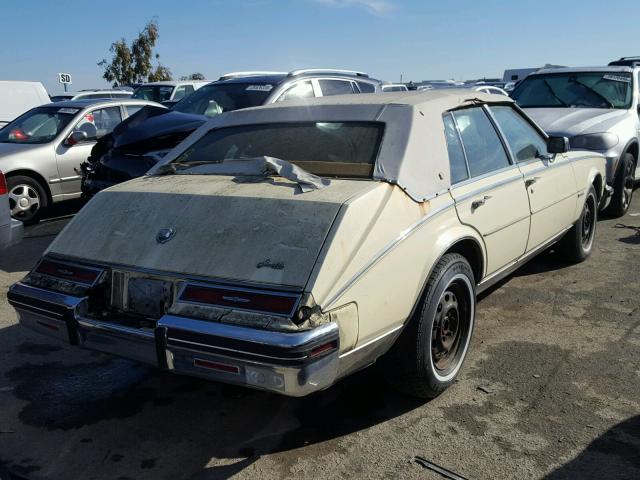 1G6AS6982DE800207 - 1983 CADILLAC SEVILLE CREAM photo 4