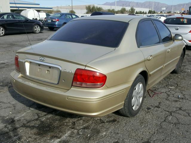 KMHWF25S94A920297 - 2004 HYUNDAI SONATA GL GOLD photo 4