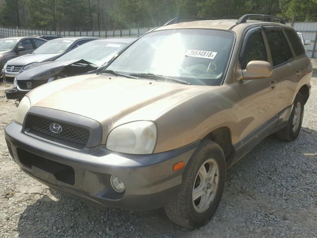 KM8SC73DX4U637673 - 2004 HYUNDAI SANTA FE G GOLD photo 2