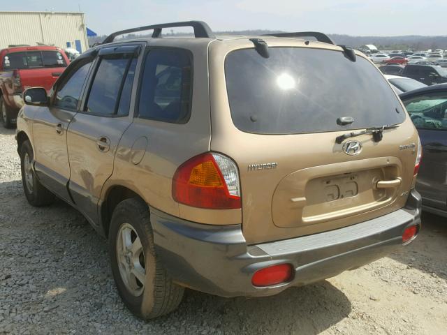 KM8SC73DX4U637673 - 2004 HYUNDAI SANTA FE G GOLD photo 3