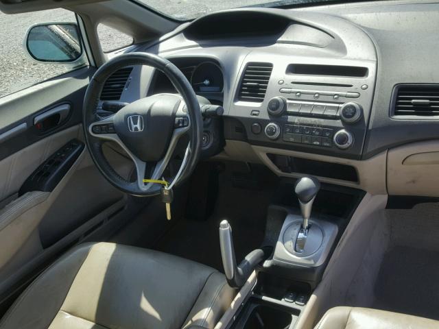 1HGFA16909L000788 - 2009 HONDA CIVIC EXL Ağ foto 9