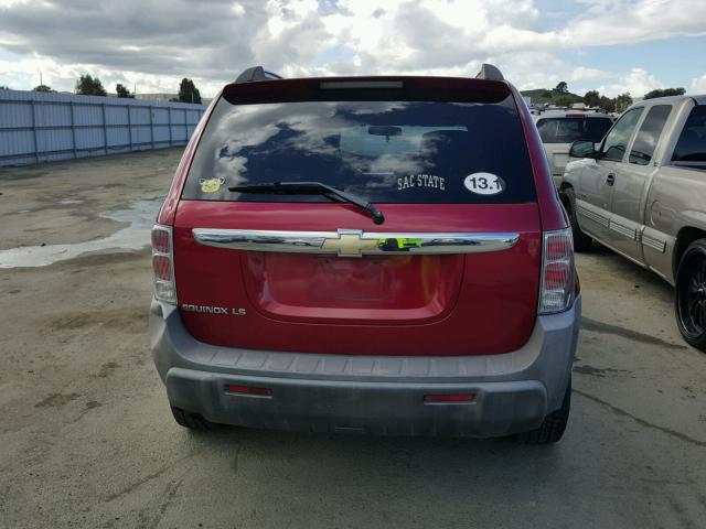 2CNDL13F956175324 - 2005 CHEVROLET EQUINOX LS BURGUNDY photo 10