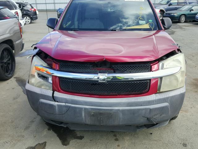 2CNDL13F956175324 - 2005 CHEVROLET EQUINOX LS BURGUNDY photo 9