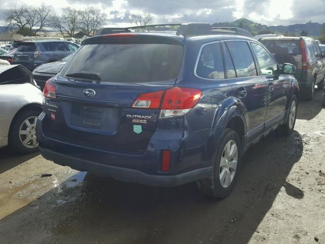 4S4BRBGC7A3344771 - 2010 SUBARU OUTBACK 2. BLUE photo 4