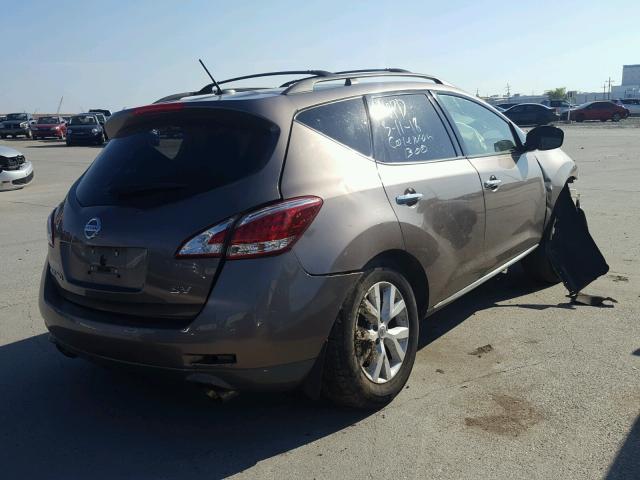 JN8AZ1MU7CW101300 - 2012 NISSAN MURANO S GOLD photo 4