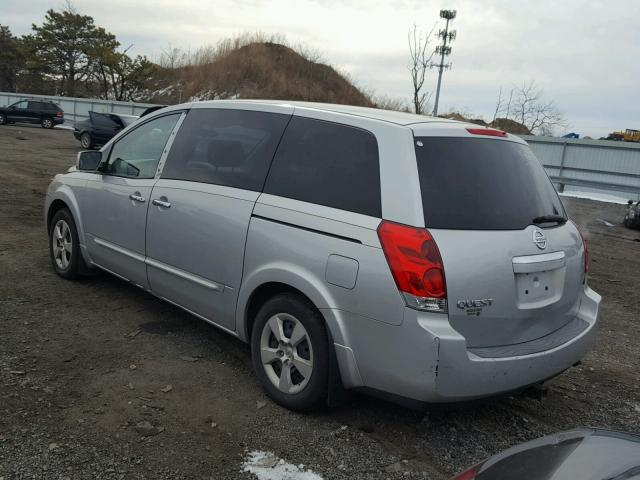 5N1BV28U47N119451 - 2007 NISSAN QUEST S SILVER photo 3