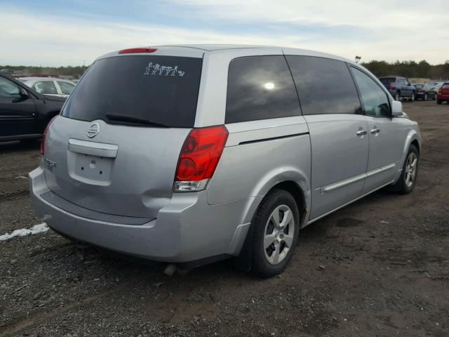 5N1BV28U47N119451 - 2007 NISSAN QUEST S SILVER photo 4