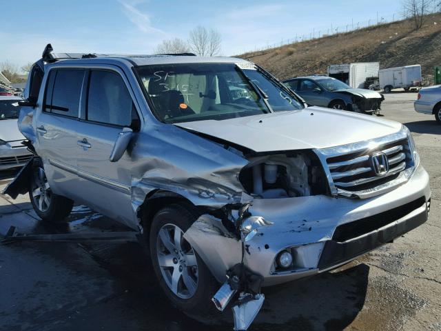 5FNYF4H96DB070590 - 2013 HONDA PILOT TOUR SILVER photo 1