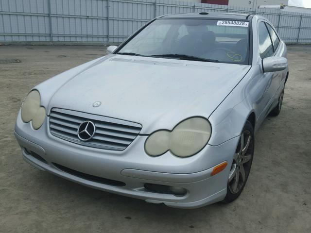 WDBRN40J63A432176 - 2003 MERCEDES-BENZ C 230K SPO SILVER photo 2