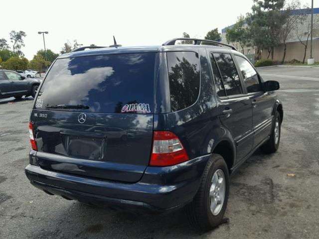 4JGAB57E03A405475 - 2003 MERCEDES-BENZ ML 350 BLUE photo 4