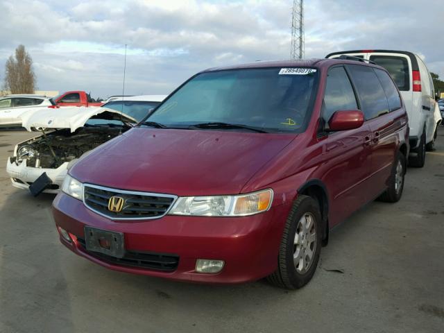 2HKRL18752H529424 - 2002 HONDA ODYSSEY EX RED photo 2