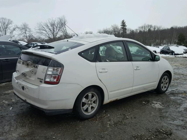 JTDKB20U153034939 - 2005 TOYOTA PRIUS WHITE photo 4