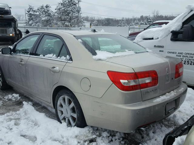 3LNHM28T79R602775 - 2009 LINCOLN MKZ TAN photo 3