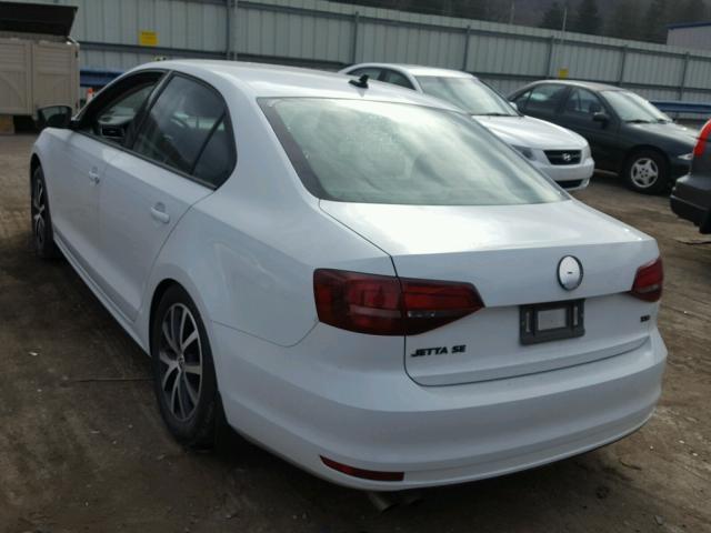 3VWB67AJ7GM351340 - 2016 VOLKSWAGEN JETTA SE WHITE photo 3