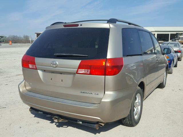 5TDZA23C84S049049 - 2004 TOYOTA SIENNA CE GOLD photo 4