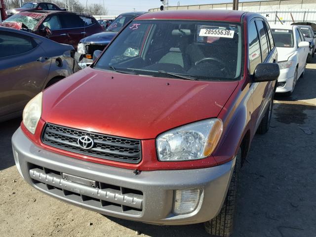 JTEHH20V230231727 - 2003 TOYOTA RAV4 RED photo 2