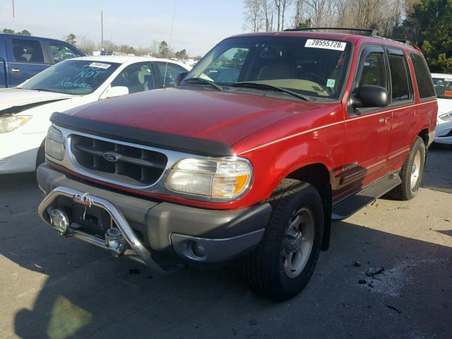 1FMDU73E81ZA61837 - 2001 FORD EXPLORER X BURGUNDY photo 2