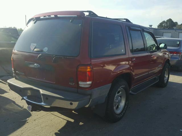 1FMDU73E81ZA61837 - 2001 FORD EXPLORER X BURGUNDY photo 4