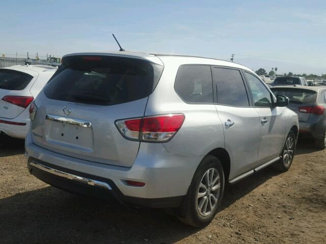 5N1AR2MN2FC615048 - 2015 NISSAN PATHFINDER SILVER photo 4