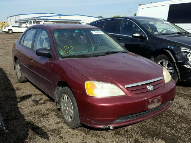 2HGES15533H512556 - 2003 HONDA CIVIC LX BURGUNDY photo 1