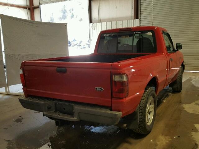 1FTYR10U63PA33551 - 2003 FORD RANGER RED photo 4