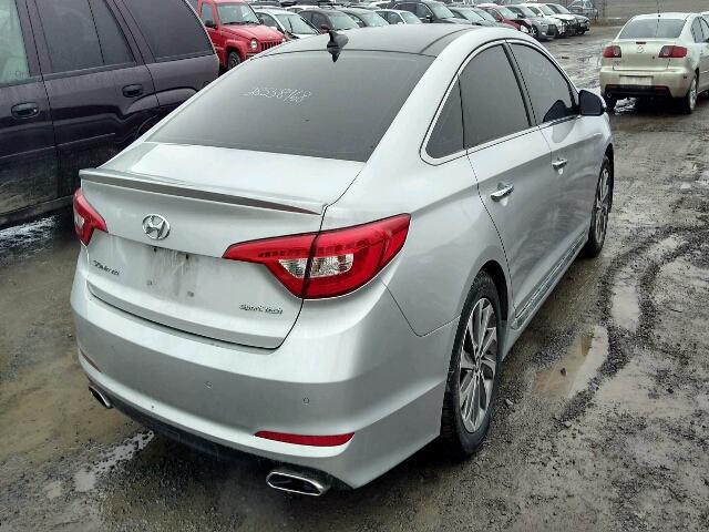 5NPE34AF8GH264250 - 2016 HYUNDAI SONATA SPO SILVER photo 4