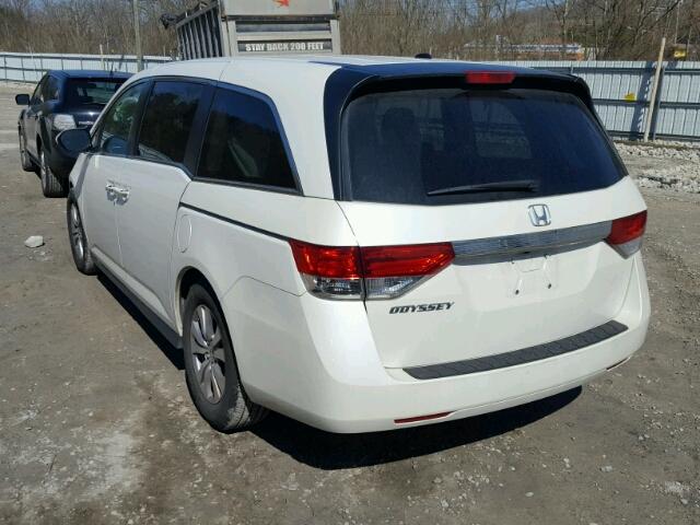 5FNRL5H69EB095977 - 2014 HONDA ODYSSEY EX WHITE photo 3