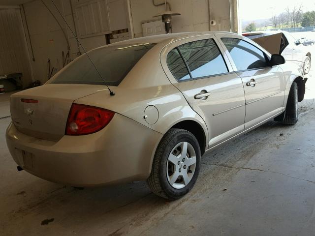 1G1AK55F277401469 - 2007 CHEVROLET COBALT LS GOLD photo 4