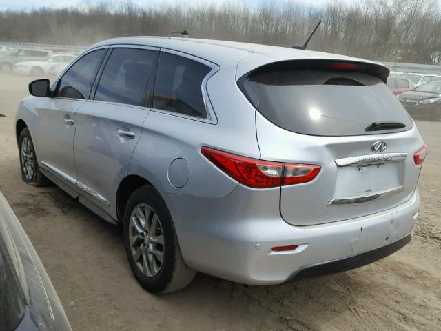 5N1AL0MM2DC319361 - 2013 INFINITI JX35 BASE SILVER photo 3