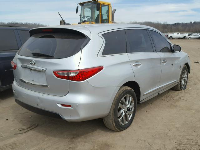 5N1AL0MM2DC319361 - 2013 INFINITI JX35 BASE SILVER photo 4