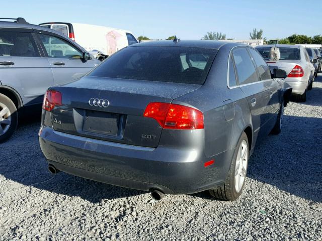 WAUAF78E67A217534 - 2007 AUDI A4 2 GRAY photo 4