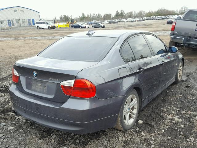 WBAVA37588NL51594 - 2008 BMW 328 I GRAY photo 4