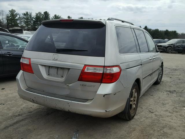 5FNRL38745B047994 - 2005 HONDA ODYSSEY EX SILVER photo 4