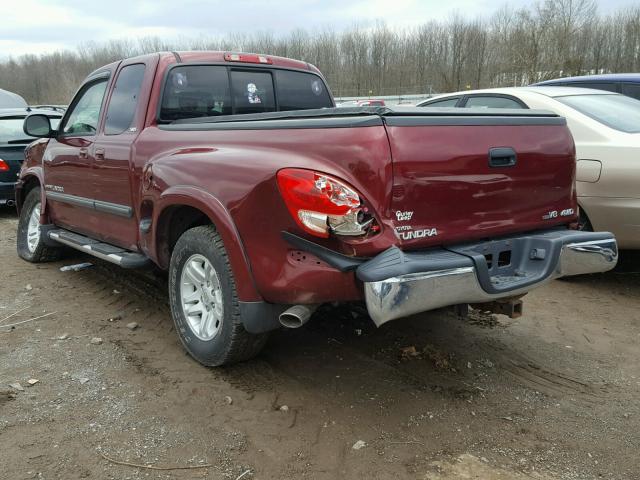 5TBBT44195S466369 - 2005 TOYOTA TUNDRA ACC MAROON photo 3