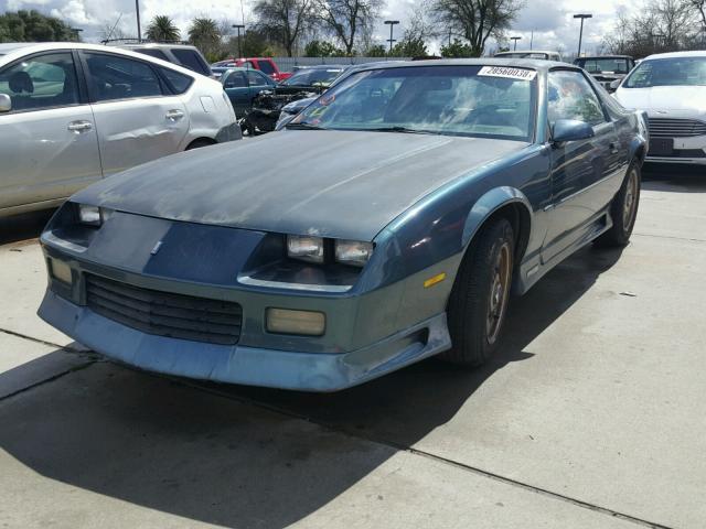 1G1FP23E1NL127265 - 1992 CHEVROLET CAMARO RS TEAL photo 2