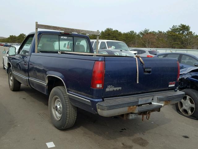 1GTGC24JXXR709917 - 1999 GMC SIERRA C25 BLUE photo 3