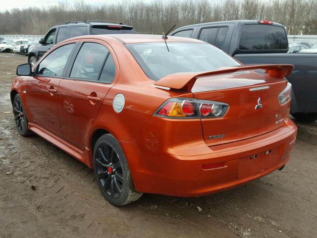 JA32U8FW1BU018895 - 2011 MITSUBISHI LANCER GTS ORANGE photo 3