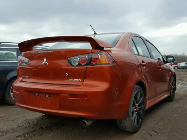 JA32U8FW1BU018895 - 2011 MITSUBISHI LANCER GTS ORANGE photo 4